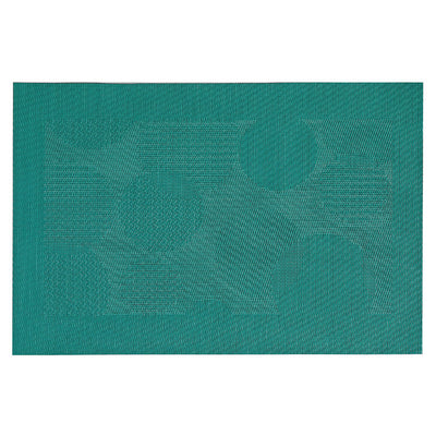 Vinyl Placemat Bubbles Teal - Set of 12|Napperon bleu sarcelle en vinyle à motif de bulles - ensemble de 12