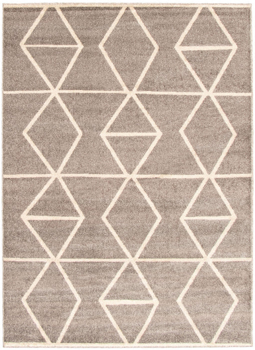 Anandi Grey-Ivory Area Rug - 5'3\" x 7'3\"