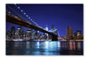 Brooklyn Bridge  Skyline At Night 28x42 Wall Art Fabric Panel Without Frame