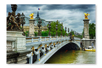 Beautiful Bridge of Alexandre III in Paris 28x42 Wall Art Fabric Panel Without Frame
