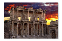 Celsus Library in Ephesus 28x42 Wall Art Fabric Panel Without Frame