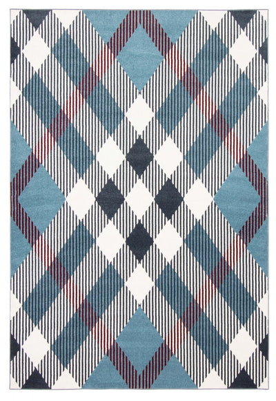 Kors Blue Machine Washable Area Rug - 8'0" x 10'0"