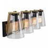 Treviso Black & Brass 3-Light Bathroom Vanity Light