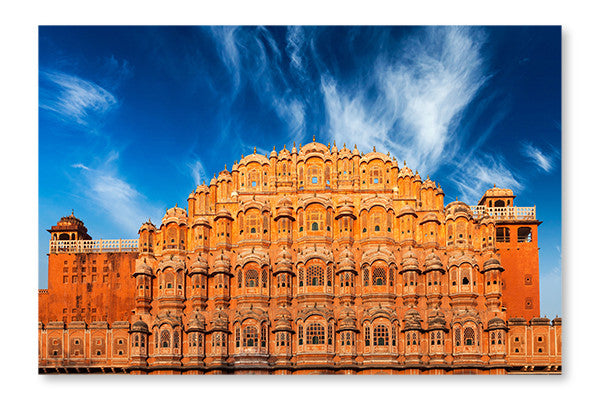 Hawa Mahal Palace Of The Winds, Jaipur, Rajasthan 16x24 Wall Art Frame And Fabric Panel