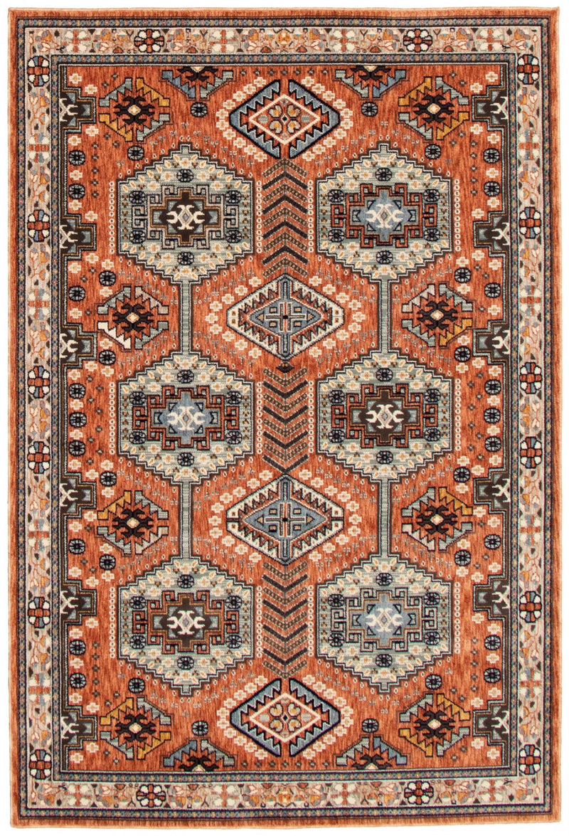 Quincy Red Area Rug - 5'3" x 7'3"
