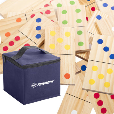 TRIUMPH 28-Piece Pine Lawn Domino Set