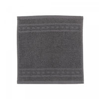 Basketweave Wash Cloth 12 x 12 Charcoal Grey - Set of 6 Towels