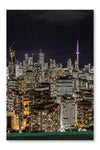 Downtown Toronto At Night 28x42 Wall Art Fabric Panel Without Frame
