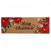 Coir Door Mat Poinsettia Merry Christmas 16 x 48 Floormat