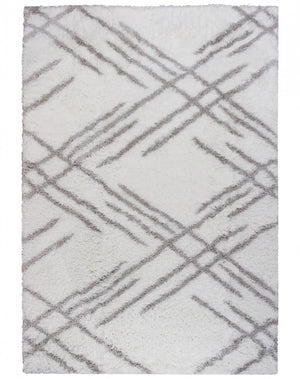 Ker White Lines 5x8 Area Rug