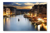 Grand Canal At Night, Venice 28x42 Wall Art Frame And Fabric Panel