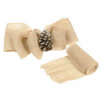 Burlap Ribbon Natural 6