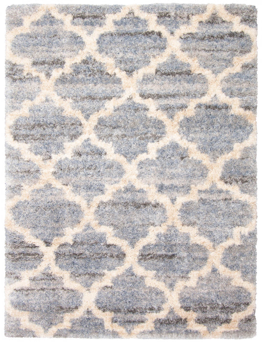 Dimity Grey/Light Blue Area Rug - 3'11\" x 5'7\"