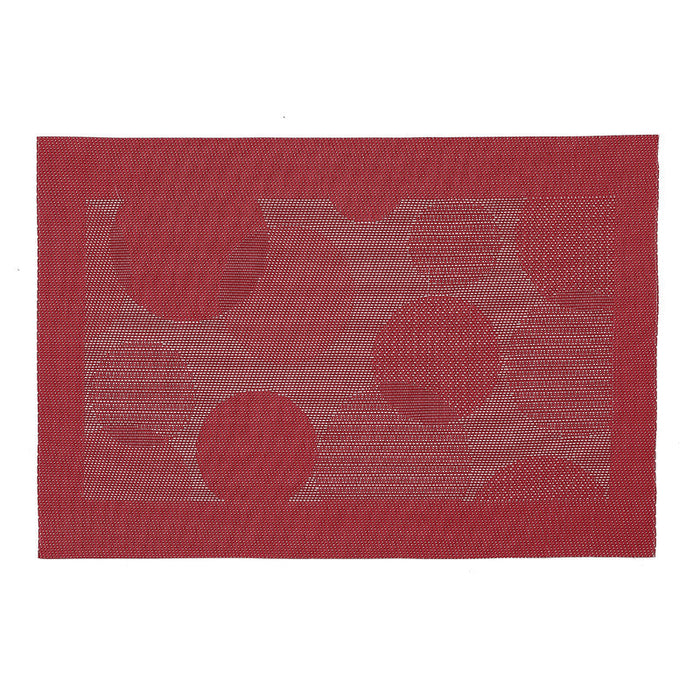 Vinyl Placemat Bubbles Red - Set of 12