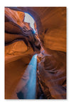 Sun Light Hitting The Antelope Canyon 28x42 Wall Art Frame And Fabric Panel