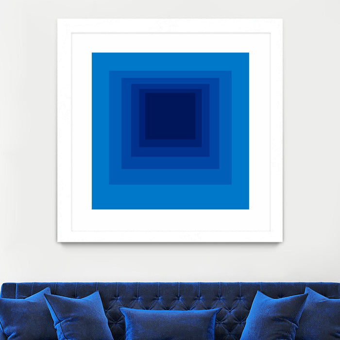 \"After Josef B\" Matted and Framed White 30x30 Wall Art