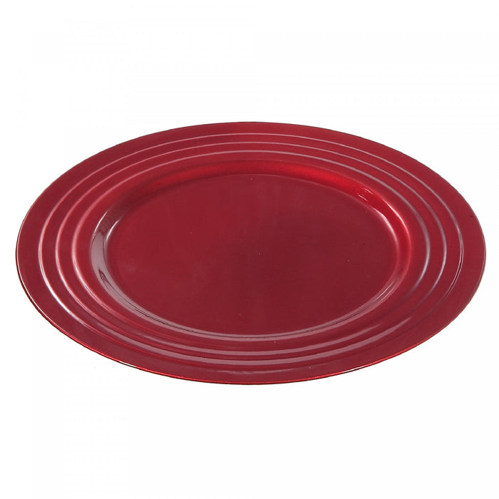 Charger Plate Orbit Red 13\" - Set of 6 Dinnerware