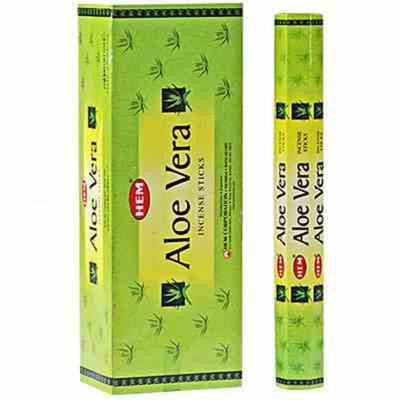 Hem Incense 20 Stick Aloe Vera - Set of 6 Incense Sticks|20 bâtons d’encens Hem à arôme d’aloès - ensemble de 6 paquets de bâtons d’encens