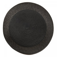 Vinyl Round Placemat with Black Border - Set of 12