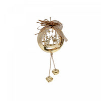 Metal Round Tree Ornament Gold - Set of 6 Christmas Ornaments