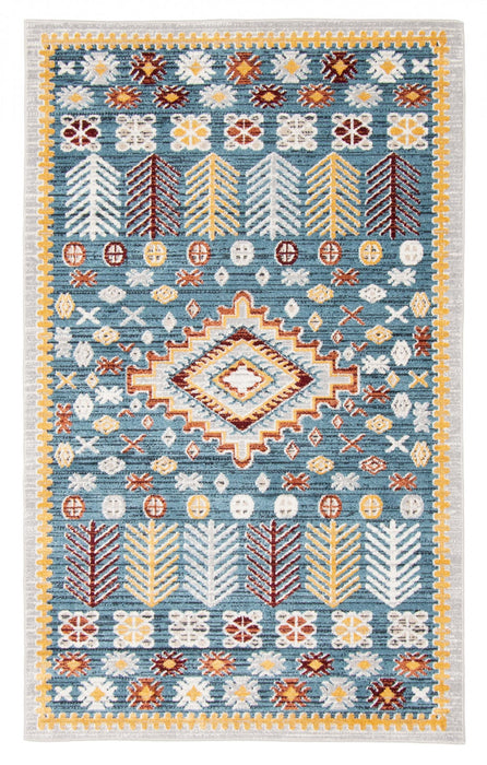 Gypsy Blue Machine Washable Area Rug - 6'0\" x 9'0\"