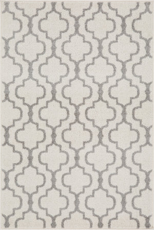 Lav Lat White 4x6 Area Rug