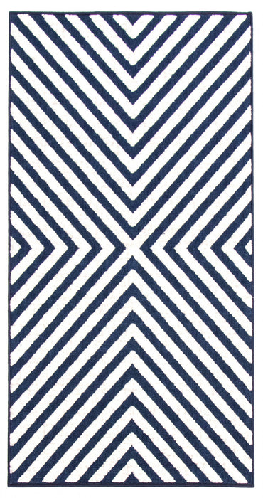 Dodie Blue-Ivory 2'8\" x 4'11\" Area Rug