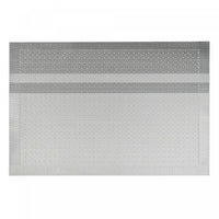 Vinyl Placemat Honeycomb Silver - Set of 12