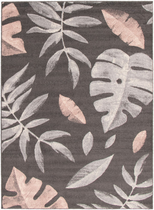 Palta Anthracite-Rose Area Rug - 7'10\" x 10'2\"