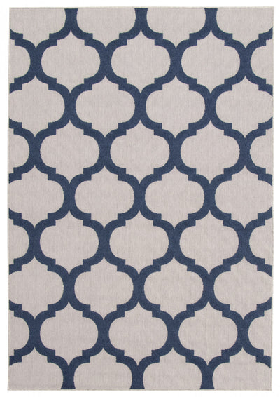 Sophie Grey-Navy Area Rug - 6'7" x 9'6"