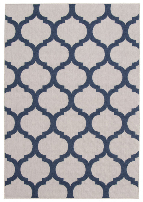 Sophie Grey-Navy Area Rug - 6'7\" x 9'6\"