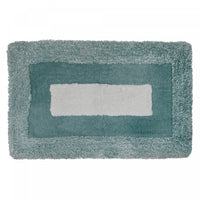 Microfibre Border Bathmat Blue 20 x 32 Bathmat