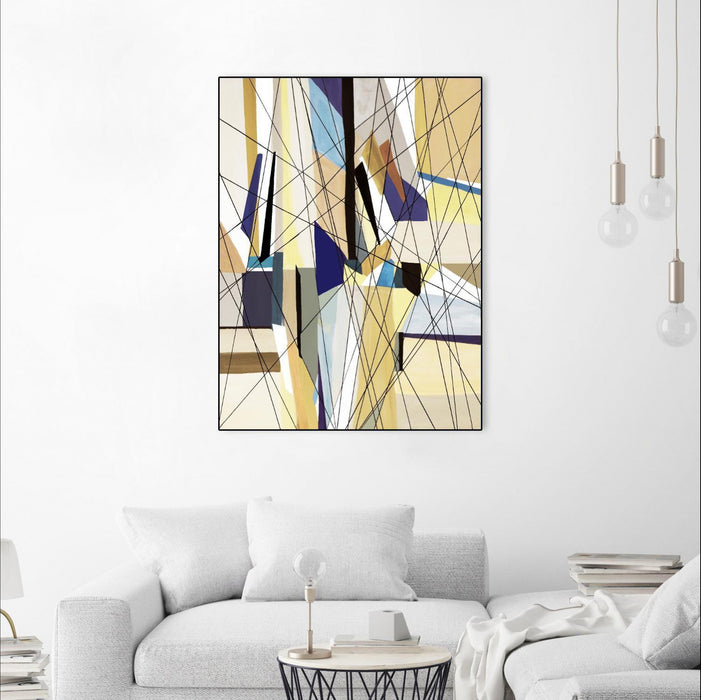 \"Seacruise\" Canvas Framed Black 24x32 Wall Art