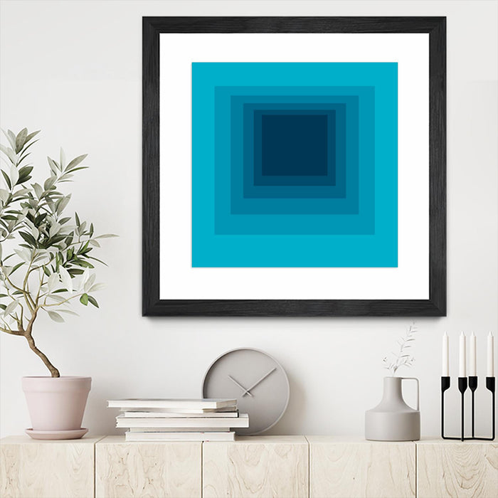 \"After Josef D\" Matted and Framed Black 36x36 Wall Art