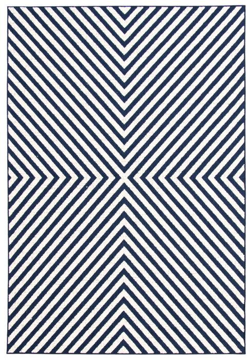 Dodie Blue-Ivory 4'7\" x 6'7\" Area Rug
