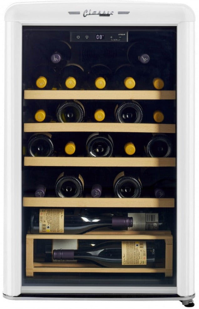 Classic Retro by Unique 28-Bottle Wine Refrigerator - UGP-125CR WF W 