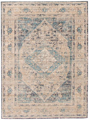 Hansel Classic Silver-Black Area Rug - 5' x 8'