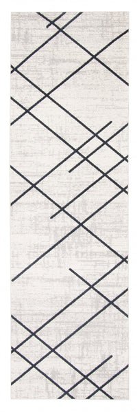 Damali Ivory/Blue Machine Washable Area Rug - 2'6