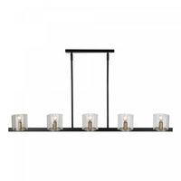Salinas Black & Brass 5-Light Island Light