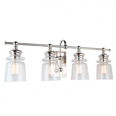 Castara 4-Light Silver Bathroom Wall Light 