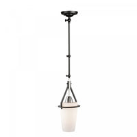 Brydon 1-Light Black Brushed Nickel Cylinder Wall Sconce Pendant