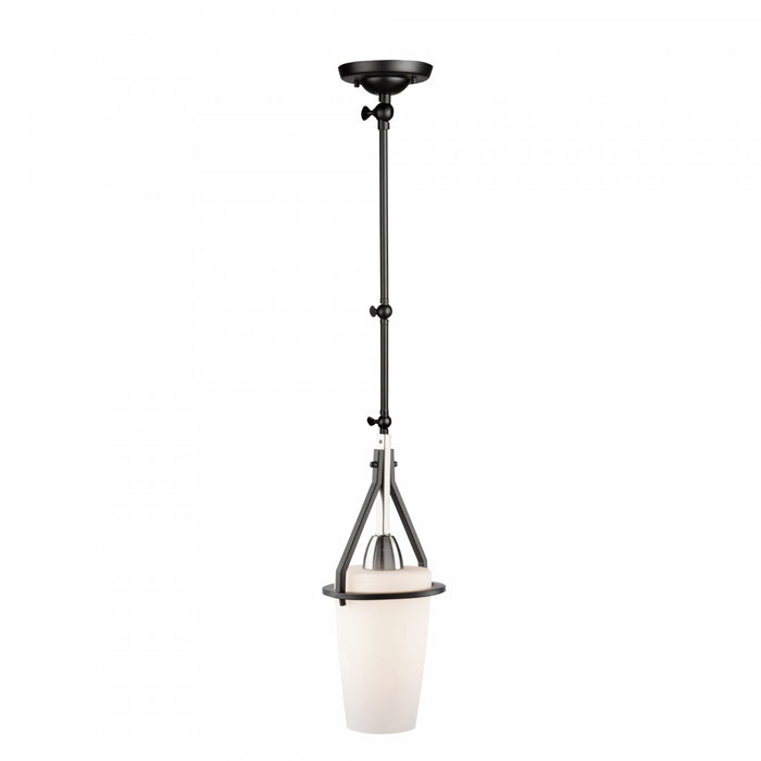 Brydon 1-Light Black Brushed Nickel Cylinder Wall Sconce Pendant