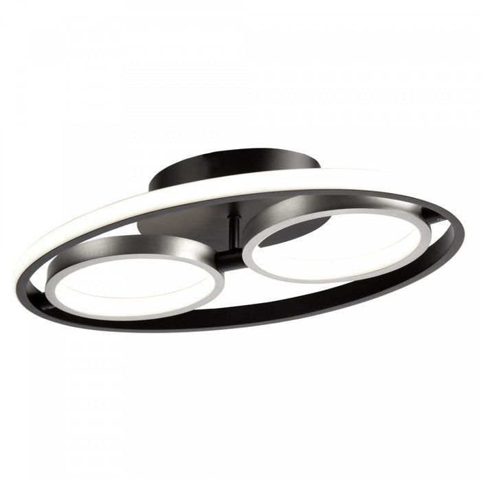 Gemini 18 W LED Black Nickel Flush Mount