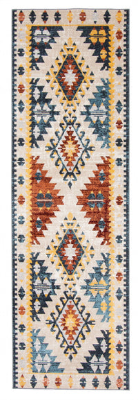 Mosaic Taupe/Copper Machine Washable Area Rug - 2'6