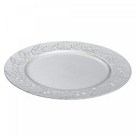 Charger Plate Holly berries Silver 13