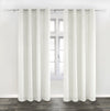 Circle 52\" x 96\"  Linen Grommet Panel (Set of 2) - White