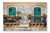 Beautiful Vintage Balcony 28x42 Wall Art Fabric Panel Without Frame