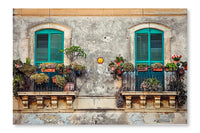 Beautiful Vintage Balcony 28x42 Wall Art Fabric Panel Without Frame