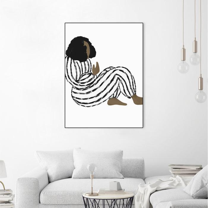 \"Form Vi\" Canvas Framed Black 18x24 Wall Art
