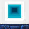 "After Josef D" Matted and Framed White 36x36 Wall Art